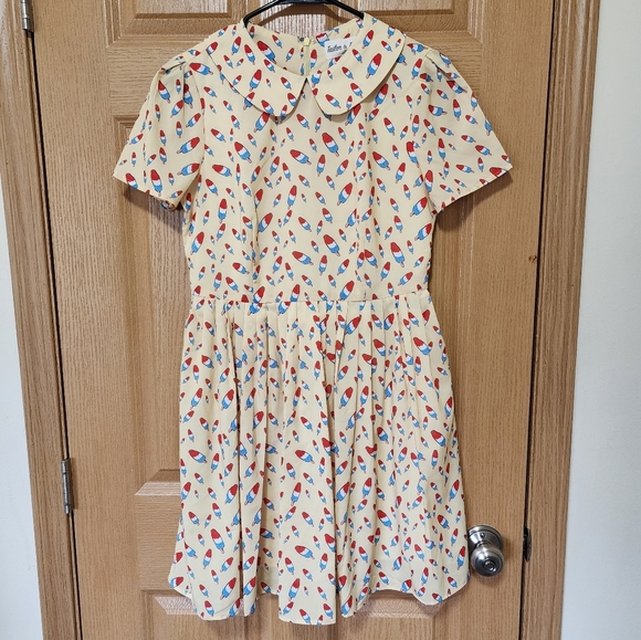 NWOT Tailor & Twirl Rocket Popsicle Pin-Up Dress, Medium - Picture 3 of 11